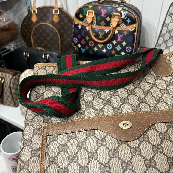 Vintage Gucci | Sherry Web Shoulder Tote - Picture 9 of 9